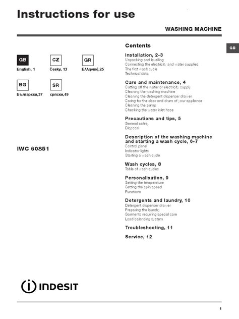 codice errore iwc intesit|INDESIT IWC 60851 INSTRUCTIONS FOR USE MANUAL Pdf .